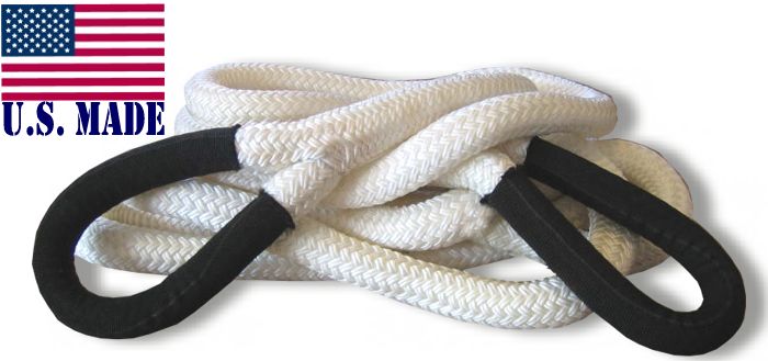 U.S. made KINETIC RECOVERY ROPE (MEGA) 1-1/2 inch X 30 ft (Snatch Rope) (4X4 VEHICLE RECOVERY)