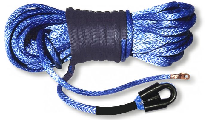 U.S. made Safe-T-Line "SAFETY BLUE" UHMPE Winchrope - 5/16 inch x 100 feet (4X4 OFF-ROAD VEHICLE RECOVERY)