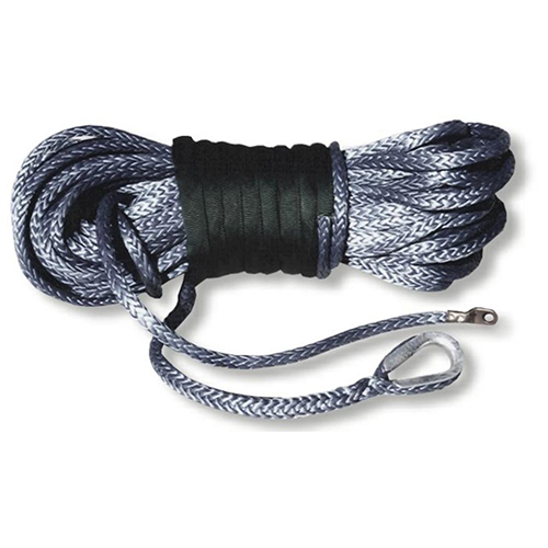 U.S. made AMSTEEL BLUE WINCH ROPE 3/16 inch x 50 ft Black (5,400 lb strength) (VEHICLE RECOVERY)