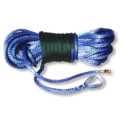U.S. made AMSTEEL BLUE WINCH ROPE 3/16 inch x 50 ft Blue (5,400 lb strength) (4X4 VEHICLE RECOVERY)