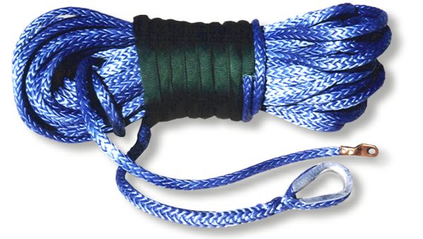 U.S. made AMSTEEL BLUE WINCH ROPE 5/16 inch x 100 ft Blue (13,700lb strength) (4X4 VEHICLE RECOVERY)