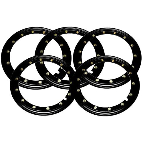 Simulated Beadlock Rings 15 inch - BLACK (Set of 5 - One for your spare wheel too!)