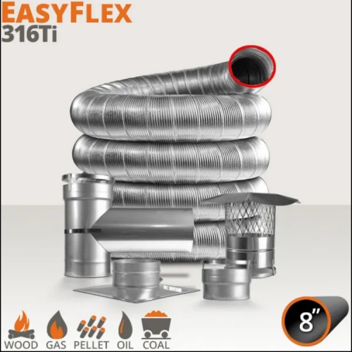 (DS) K6A745 - 7" X 45' Forever Flex Appliance Connector Kit .006 (316Ti) - Kit Incl (1) 03607148, (1) 03607247, (1) 03607382