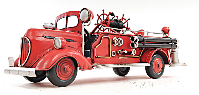 1938 Ford Red Fire Engine Truck Model- 1:40 Scale