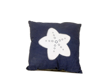 Anne Home - Blue Pillow White Star