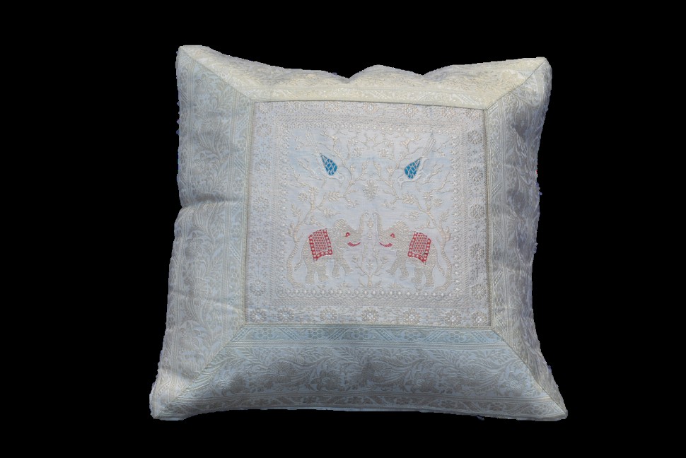 Brocade Silk Decorative Throw Pillow Case - Design 7