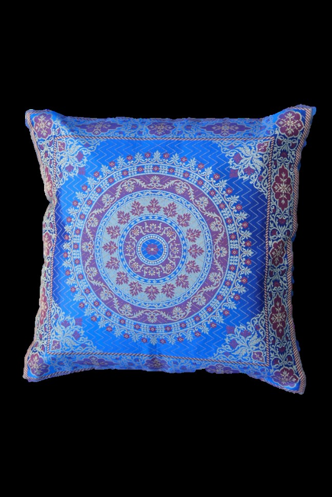 Brocade Silk Mandala Decorative Throw Pillow Case