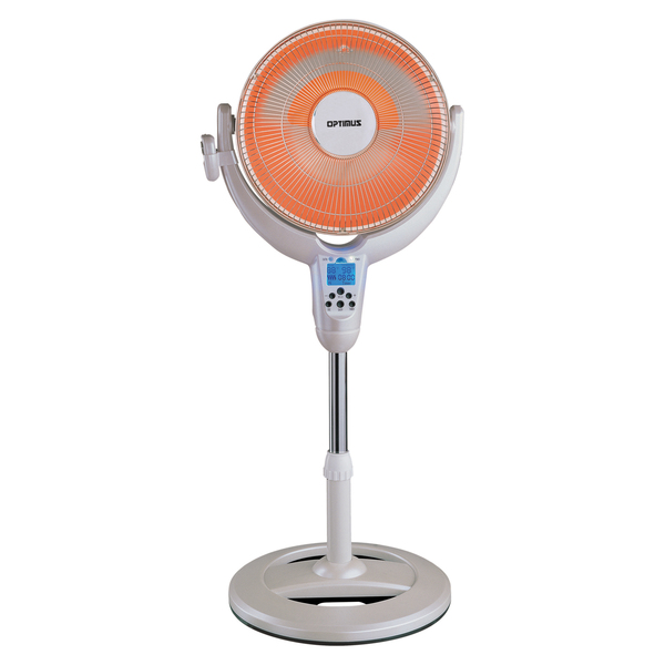 Optimus H-4500 14" Oscillating Pedestal Digital Dish Heater With Remote