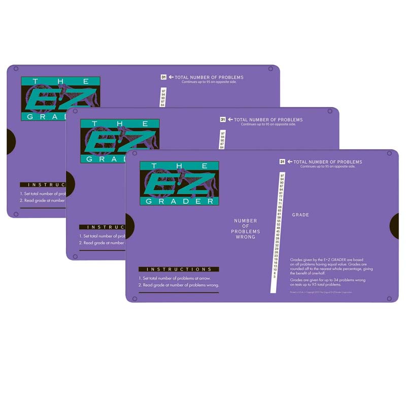 E-Z Grader, Purple, Pack of 3