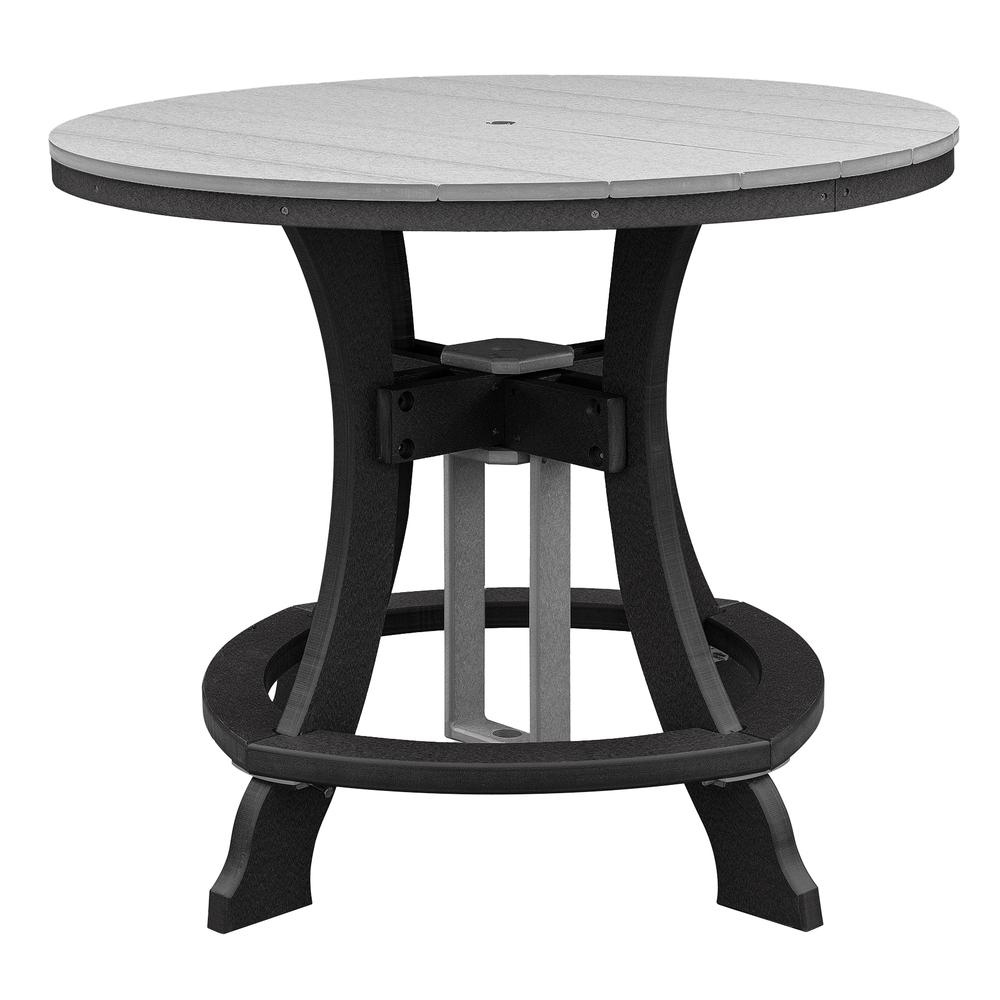 OS Home and Office Model 44R-C-LGB Counter Height Round Table in Light Gray with Black Base