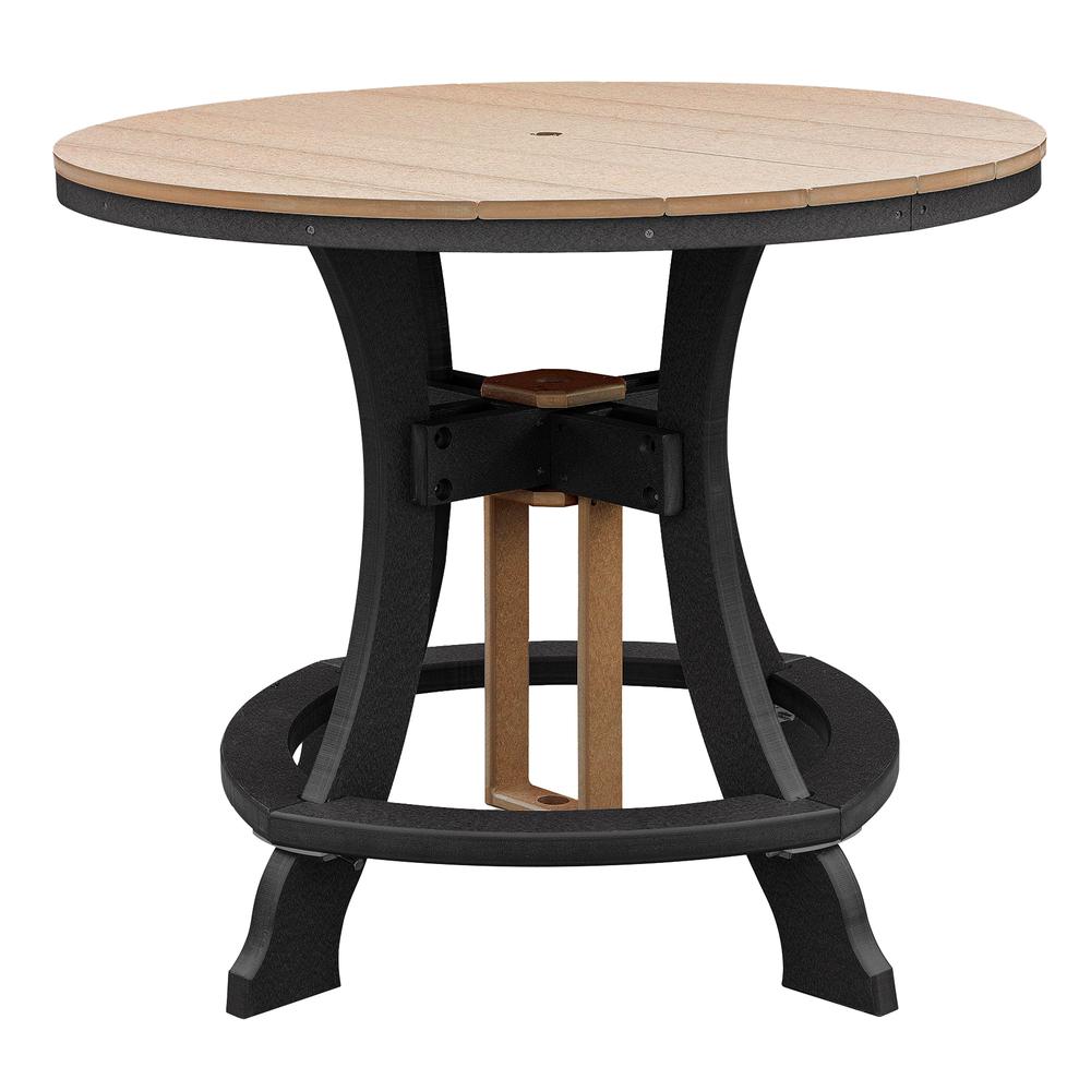 OS Home and Office Model 44R-C-CBK Counter Height Round Table in Cedar with Black Base