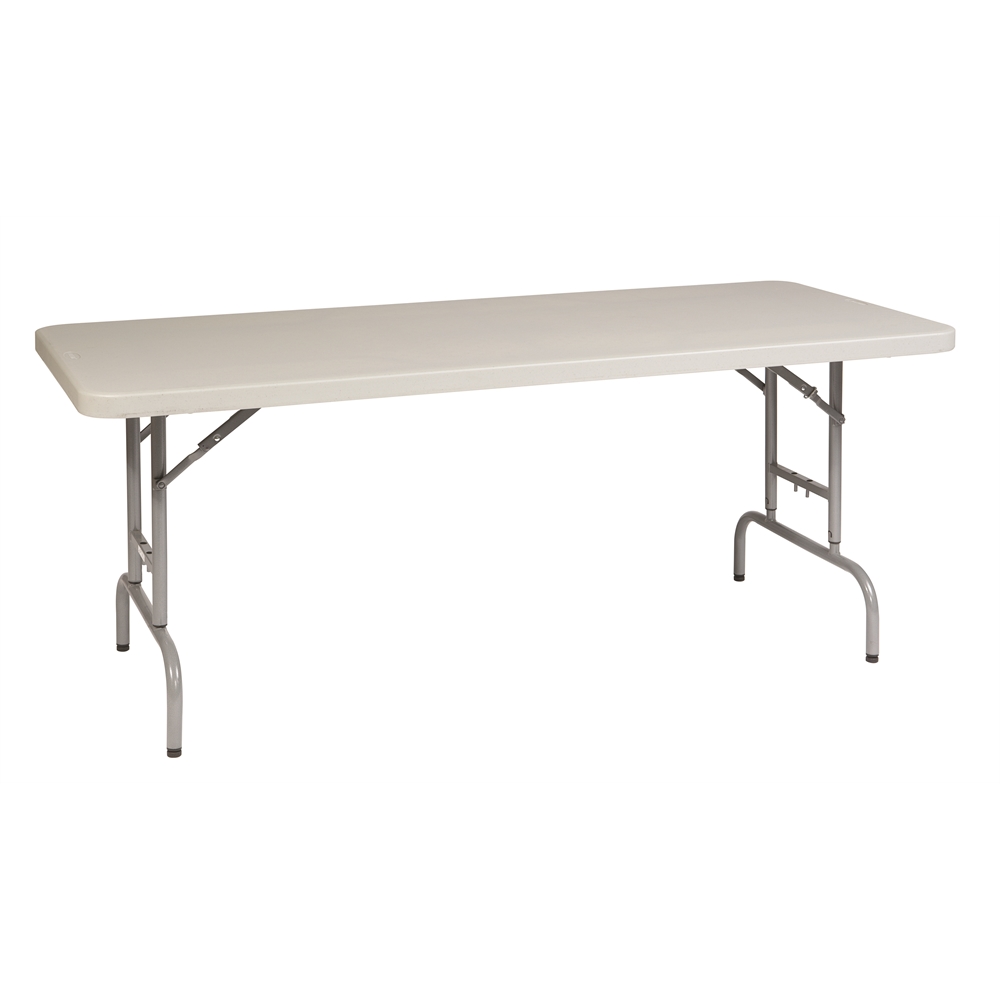 6' Height Adjustable Resin Multi Purpose Table