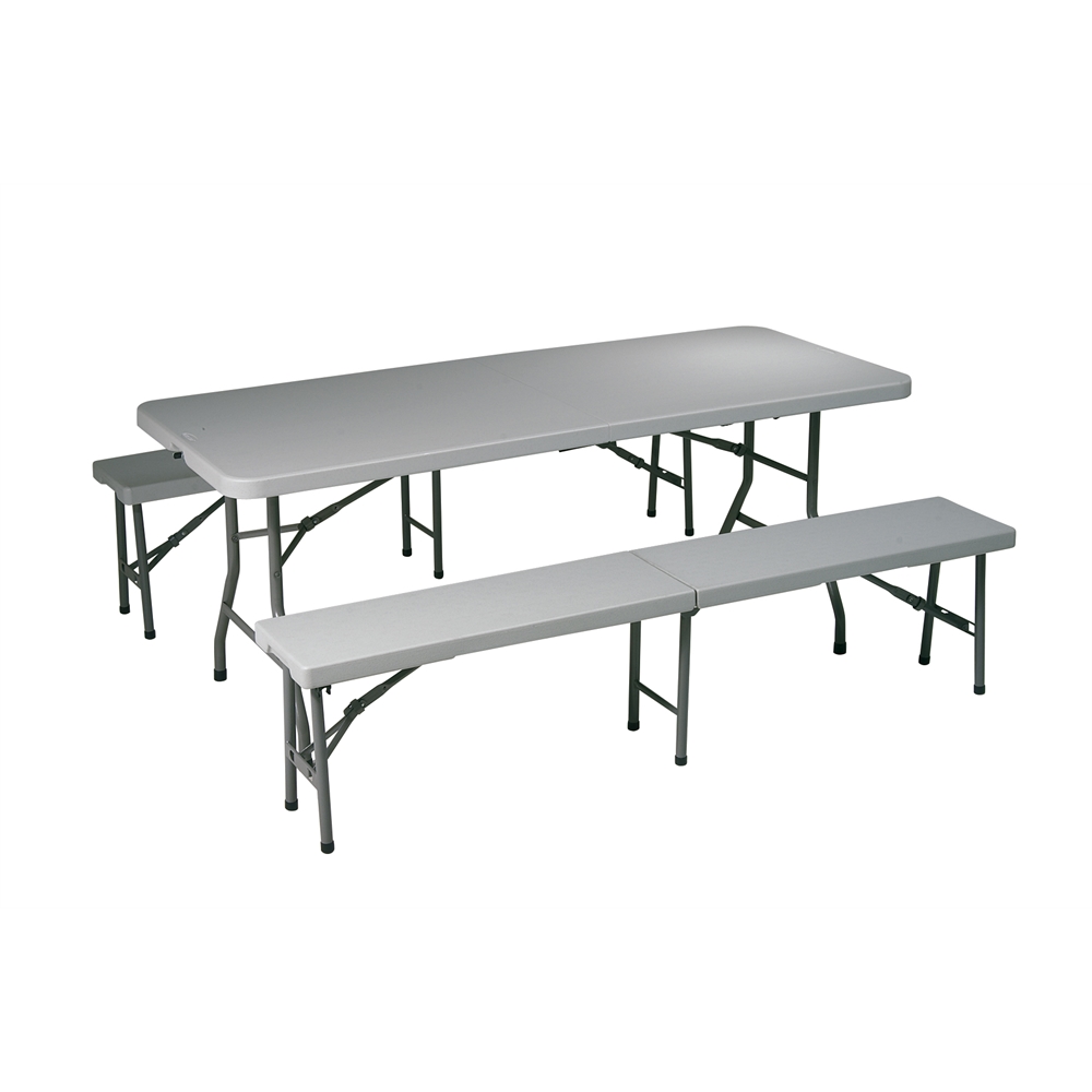 3 Piece Folding Table and Bench Set