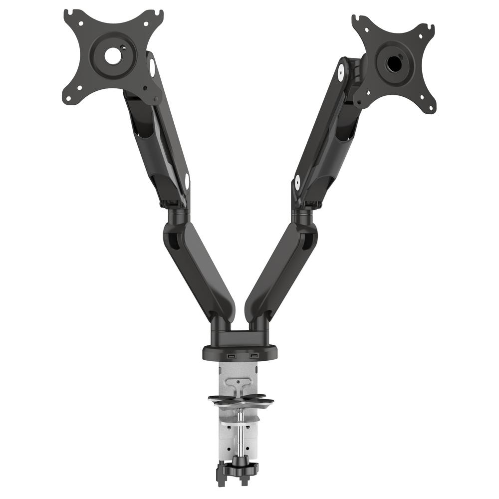 Double Monitor Arm 17"-30" in Black Finish, A2MAD1730-BK