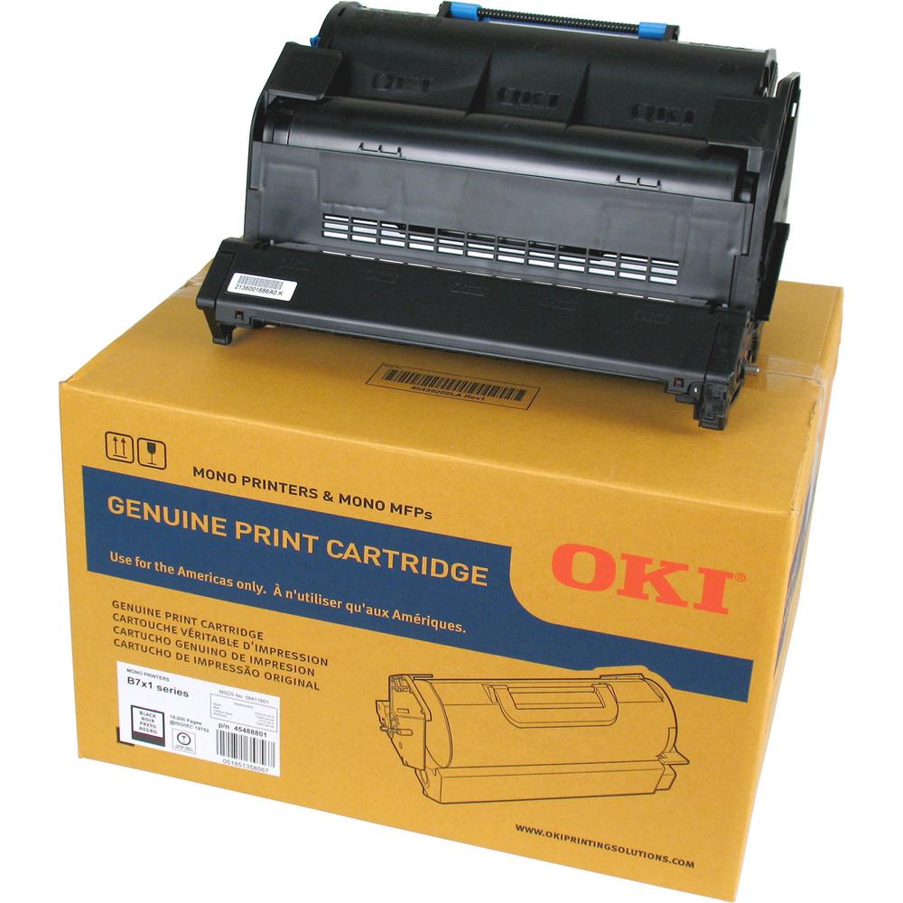 Oki Mono/MFP Printers Small Capacity Print Cartridge - LED - Standard Yield - 18000 Pages - Black - 1 Each
