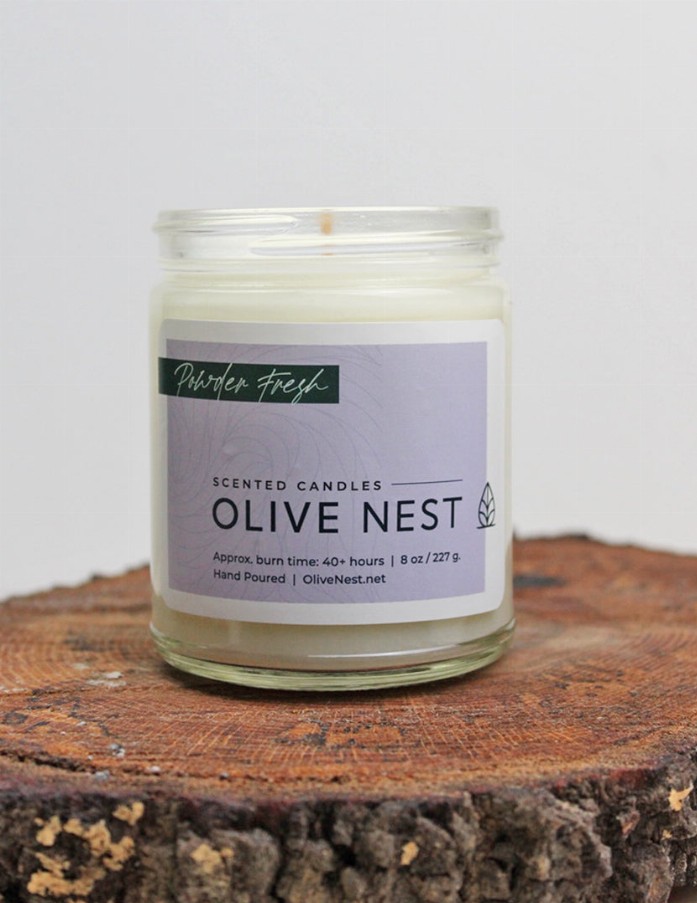 Olive Nest Candle - Powder Fresh