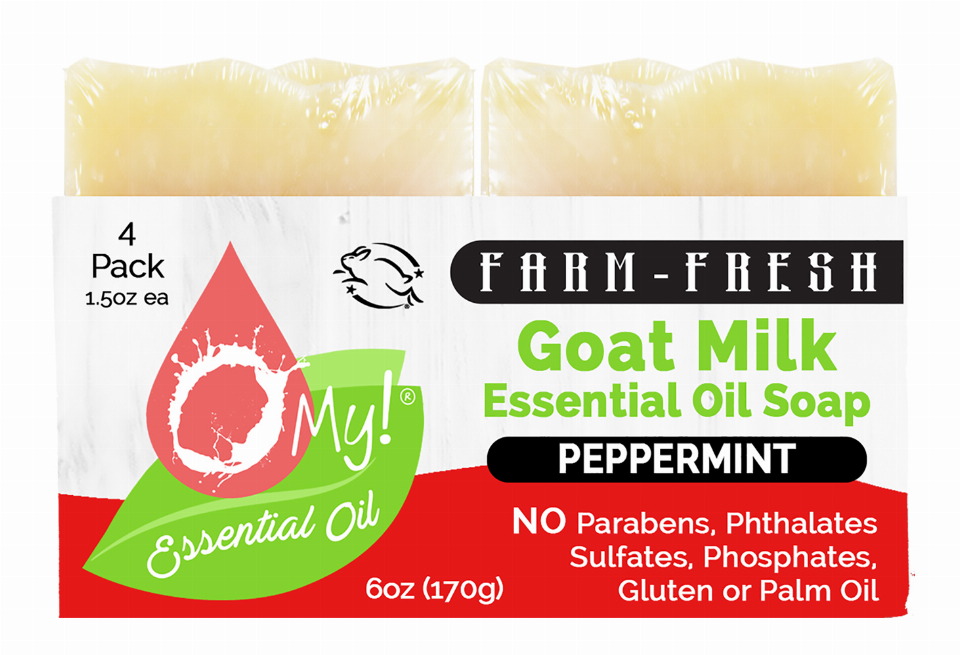 O My! Goat Milk Essential Oil Soap Bar - 6 ozPeppermint
