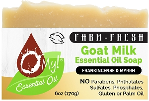 O My! Goat Milk Essential Oil Soap Bar - 6oz BarFrankincense & Myrrh
