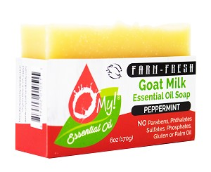 O My! Goat Milk Essential Oil Soap Bar - 6oz BarPeppermint