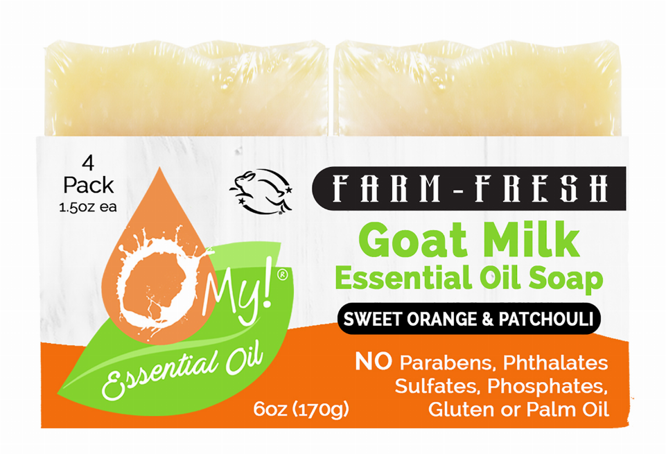 O My! Goat Milk Essential Oil Soap Bar - 6oz BarSweet Orange & Patchouli