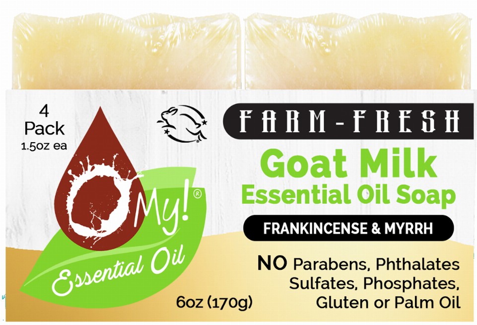 O My! Goat Milk Essential Oil Soap Bar - Bulk Up Pre-cut Loaf of 16 barsFrankincense & Myrrh