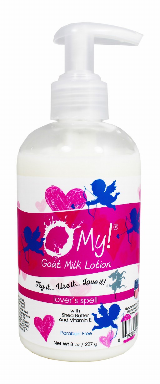 O My! Goat Milk Lotion - 8oz Clear Bottle with PumpLovers Spell