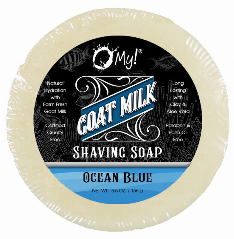 O My! Goat Milk Shaving Soap - 5.5oz Puck[Mens] Ocean Blue