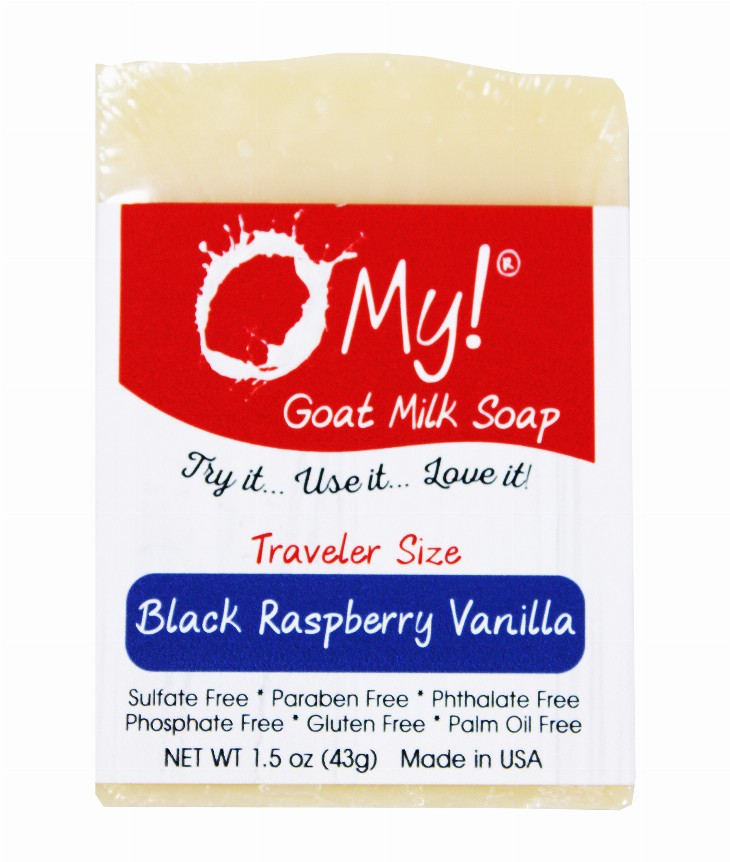 O My! Goat Milk Soap Bar - 1.5oz Traveler BarBlack Raspberry Vanilla