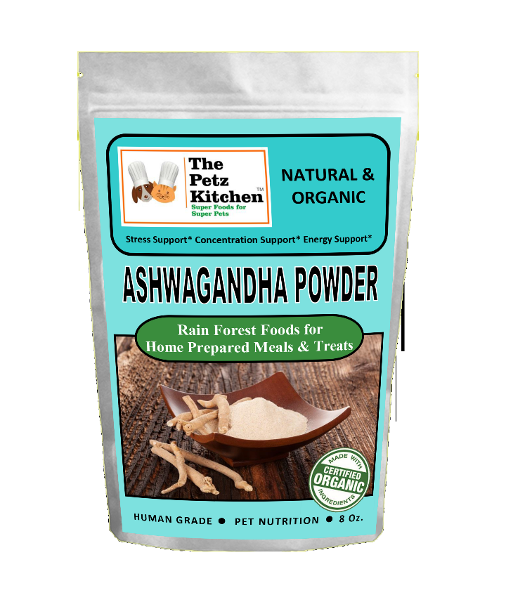 Ashwagandha Powder - Stress, Concentration & Energy Support*  The Petz Kitchen Dogs Cats