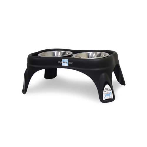 Our Pets Elevated Bone Feeder 8 in. (Black)