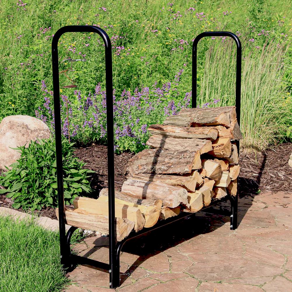 Outdoor Leisure Products Steel Log Rack w/Cover