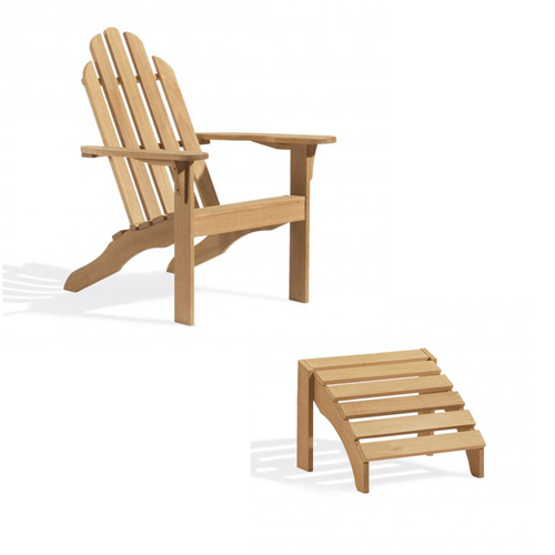 Oxford Garden Designs Adirondack Set - Chair and Footstool