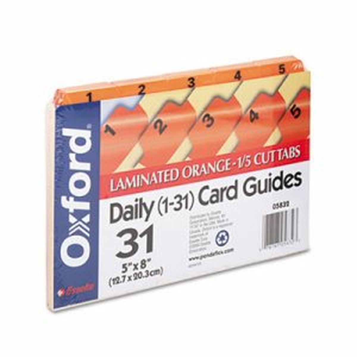 Oxford 1-31 Laminated Tab Manila Card Guides - 31 x Divider(s) - Printed Tab(s) - Digit - 1-31 - 8" Divider Width - Manila Divid