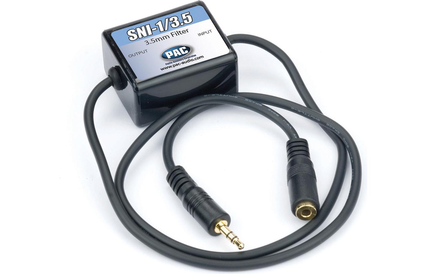 PAC Noise Filter for 3.5mm Aux. between audio source & radio