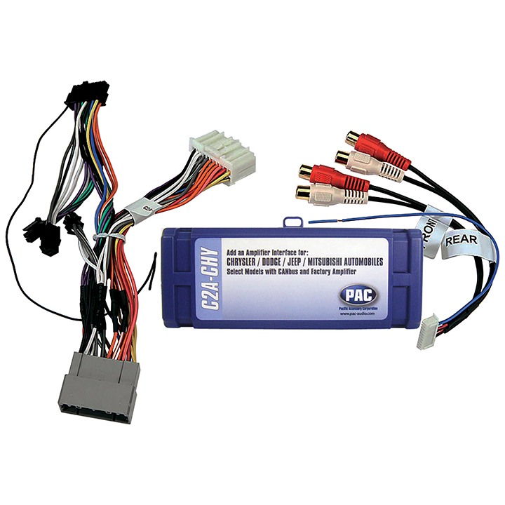 PAC Amplifier integration interface for '04-'10 Chrysler/Dodge/Jeep LSFT CAN Bus vehicles