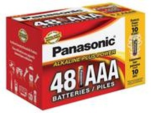 Panasonic Alkaline Size "AAA" Plus Power (48-Pack) Blister Box