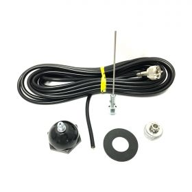 Pctel - ASPC201L 108-512 Mhz 1/4 Wave Antenna With 3/8 Mount, 17' Rg58U Coax Cable & 24-1/2" Whip