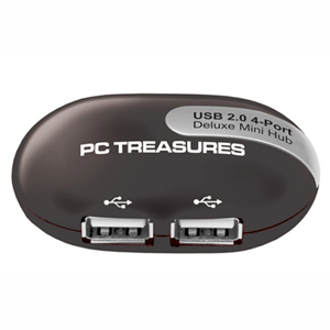 USB 4 Port Hub - Black