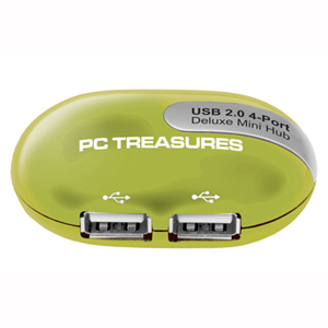 USB 4 Port Hub - Green