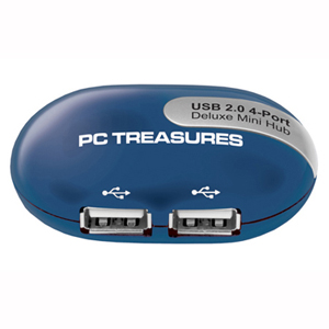 USB 4 Port Hub - Navy Blue