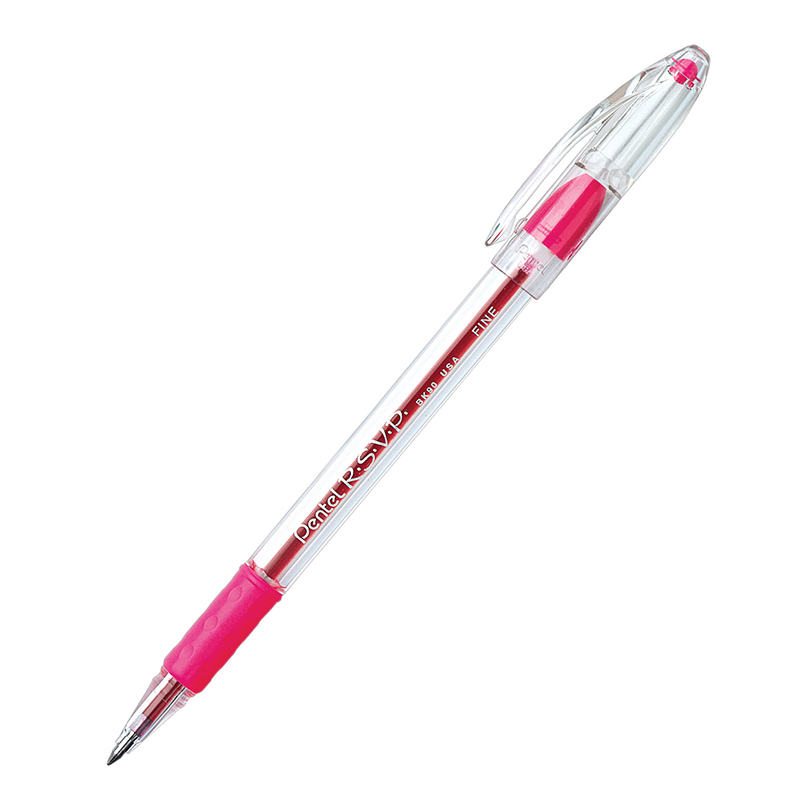 R.S.V.P. Ballpoint Pen, Fine Point, Pink