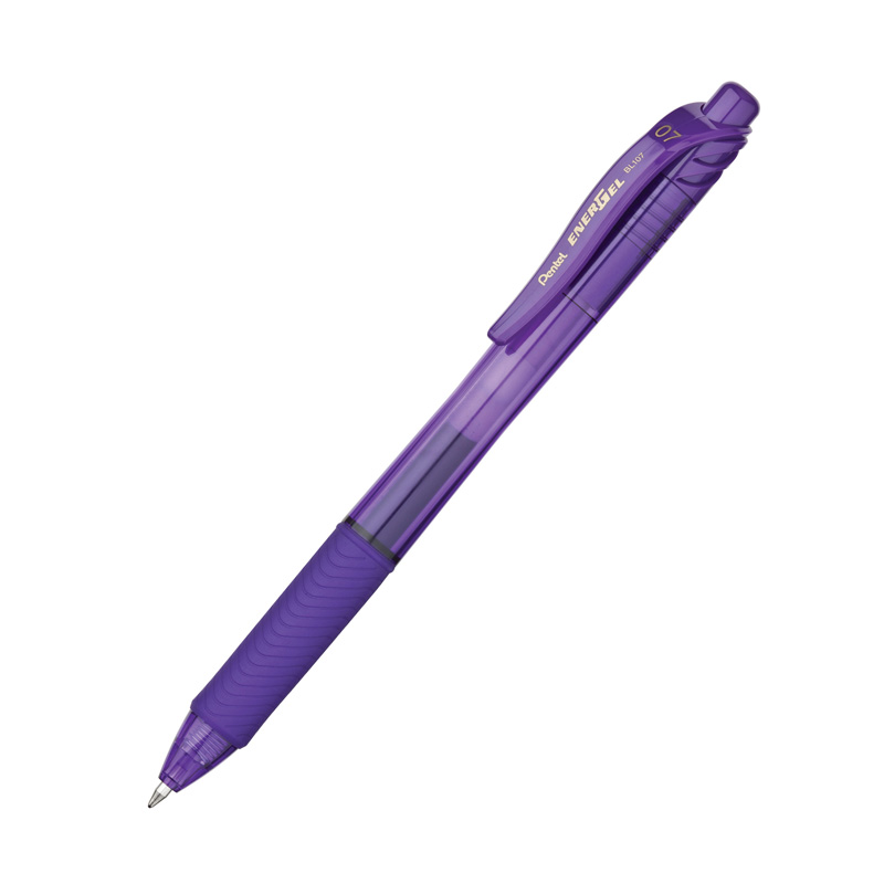 EnerGel-X Retractable Liquid Gel Pen, Violet, Pack of 12