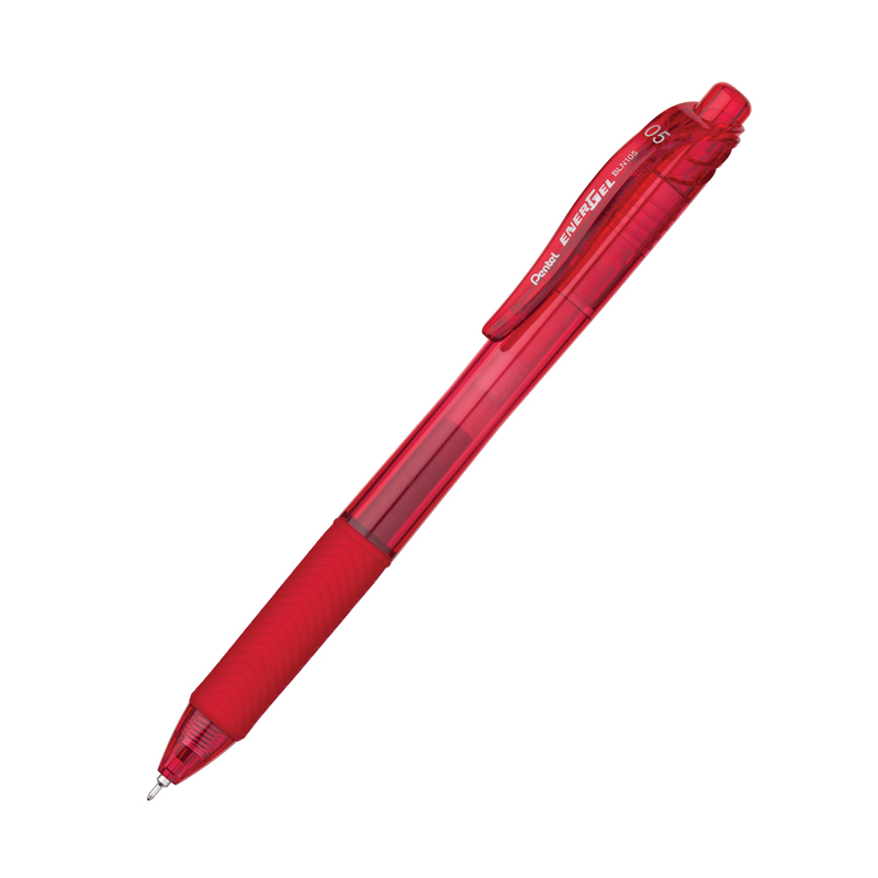 EnerGel-X Retractable Liquid Gel Pen, Red, 0.5mm, Pack of 12