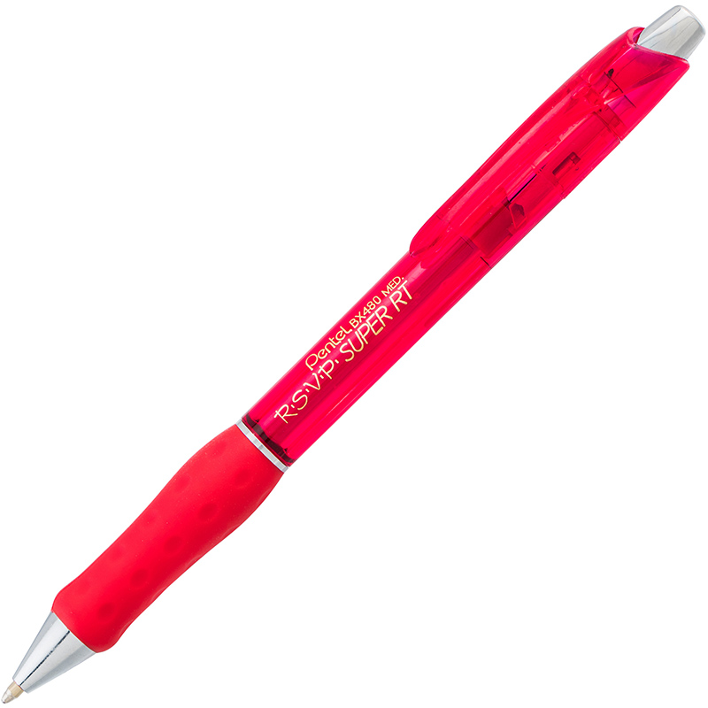 R.S.V.P. Super RT Retractable Ballpoint Pen, Red