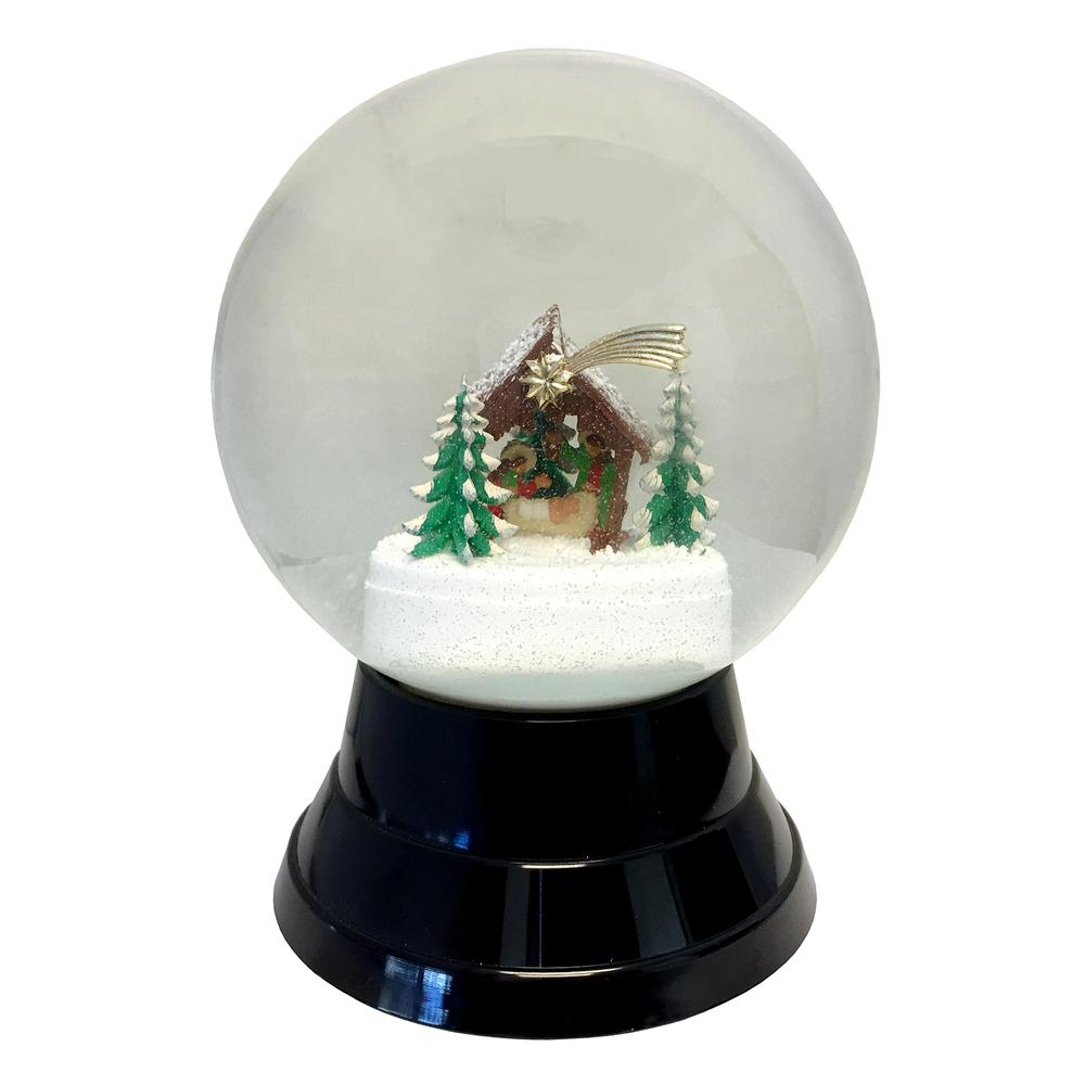 Perzy Snowglobe - Large Nativity - 7"H x 5"W x 5"D