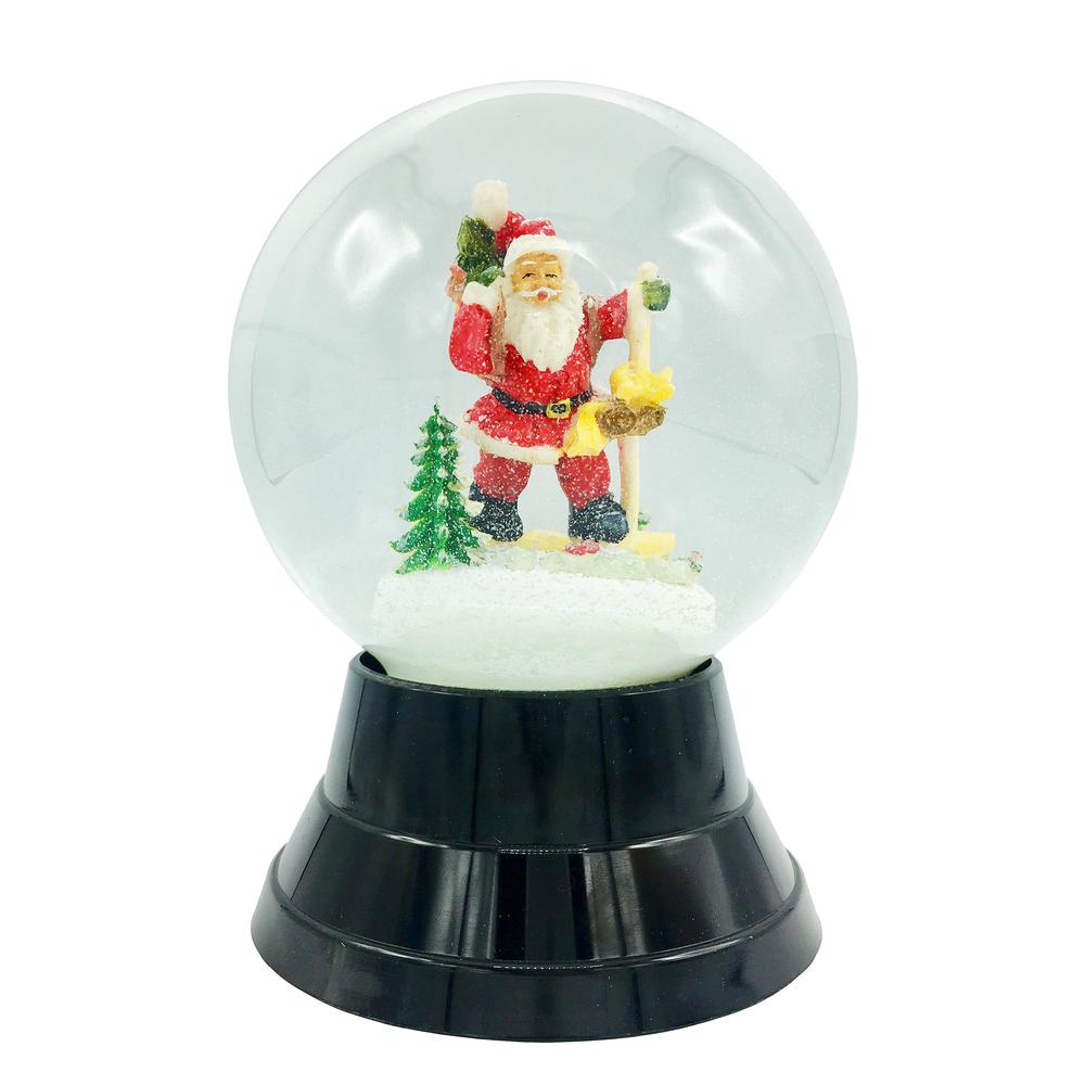 Perzy Snowglobe - Large Santa Snow Ball - 7"H x 4.75"W x 4.75"D