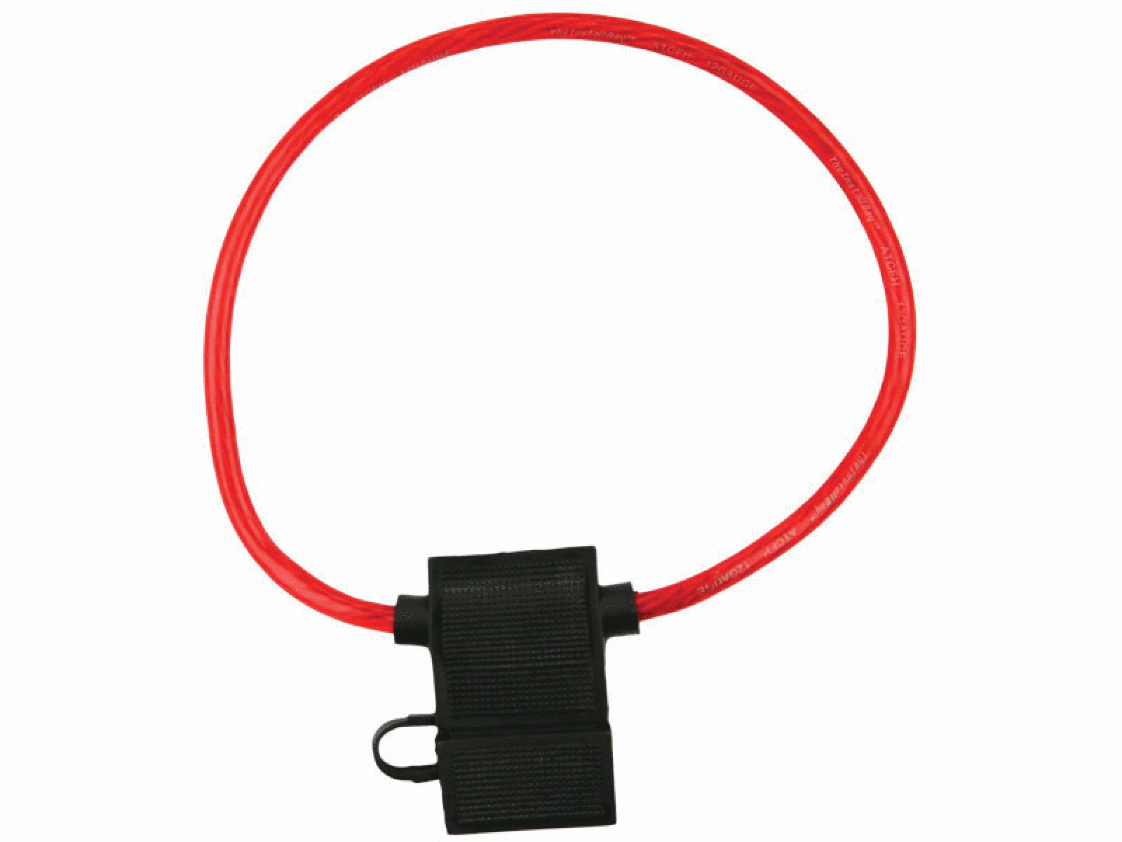 12" Red 8 Gauge 60 Amp Maxi Fuse Holder (Bulk)