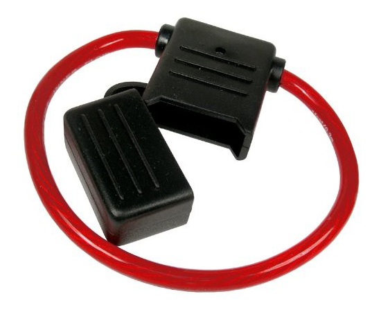 12" Red 8 Gauge 60 Amp Maxi Fuse Holder (25 Pack)