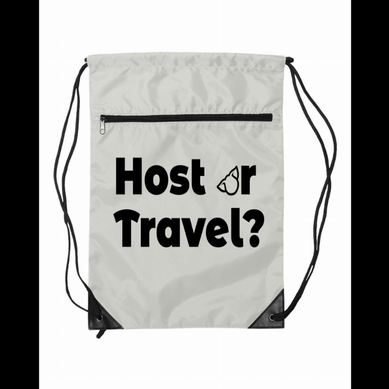 Drawstring Bag - WhiteHost Or Travel Drawstring Bag