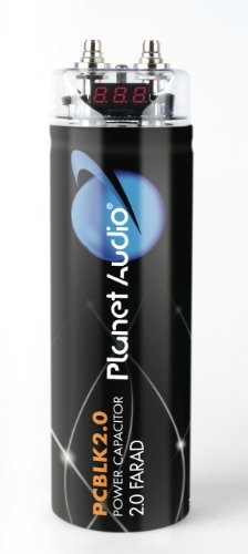 Planet 2.0 Farad Capacitor Digital Volt Meter Black